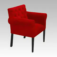 GENERICO - Poltrona Estilo Capitone Modelo Florencia - Rojo