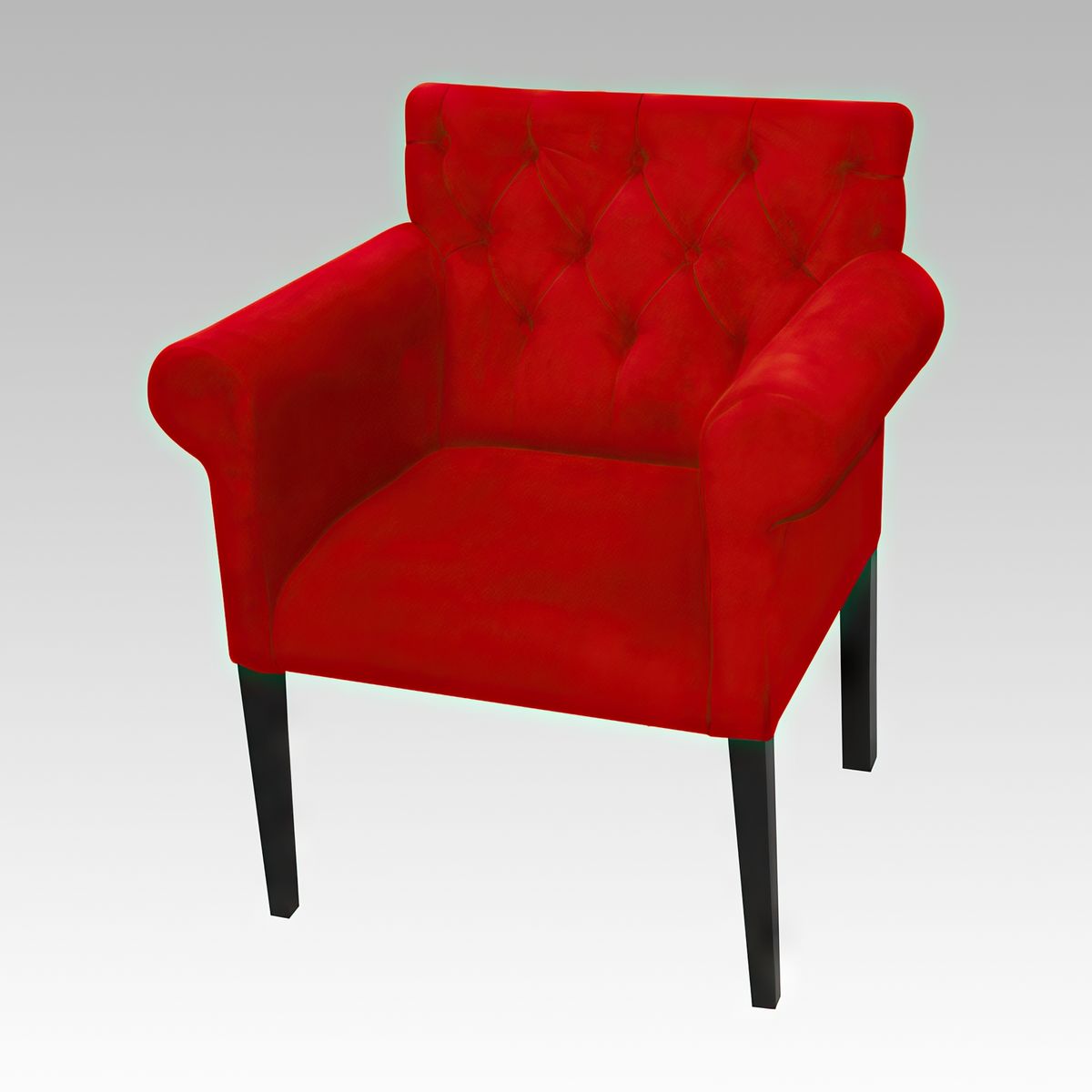 GENERICO - Poltrona Estilo Capitone Modelo Florencia - Rojo