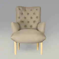 GENERICO - Poltrona Estilo Capitoné Cardiff - Beige