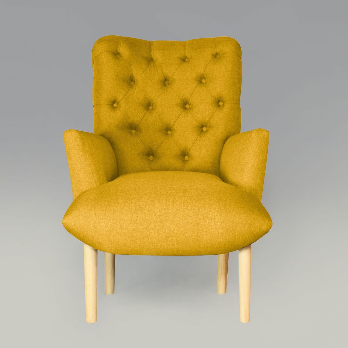 GENERICO - Poltrona Estilo Capitoné Cardiff - Amarillo