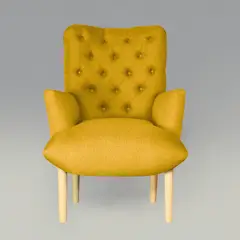 GENERICO - Poltrona Estilo Capitoné Cardiff - Amarillo