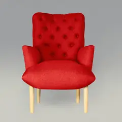 GENERICO - Poltrona Estilo Capitoné Cardiff - Rojo