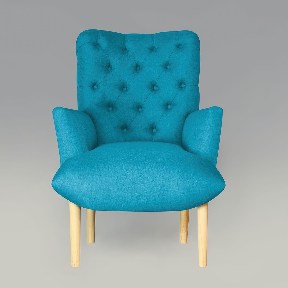 GENERICO - Poltrona Estilo Capitoné Cardiff - Turquesa
