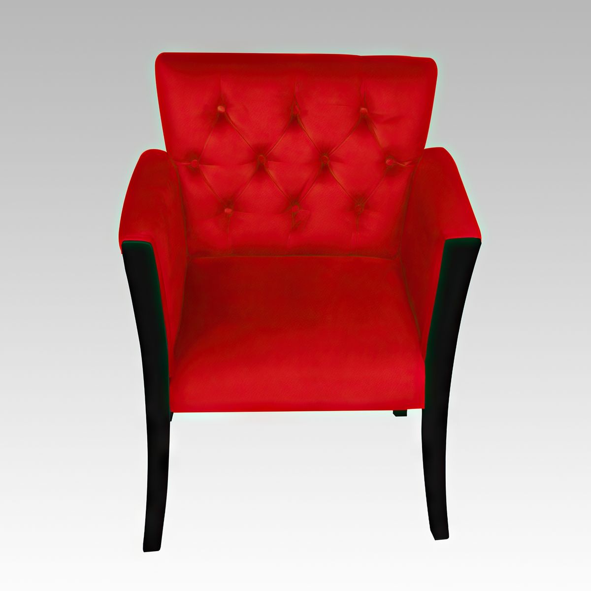 GENERICO - Poltrona Estilo Capitoné Empoli - Rojo