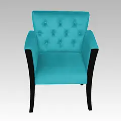 GENERICO - Poltrona Estilo Capitoné Empoli - Turquesa