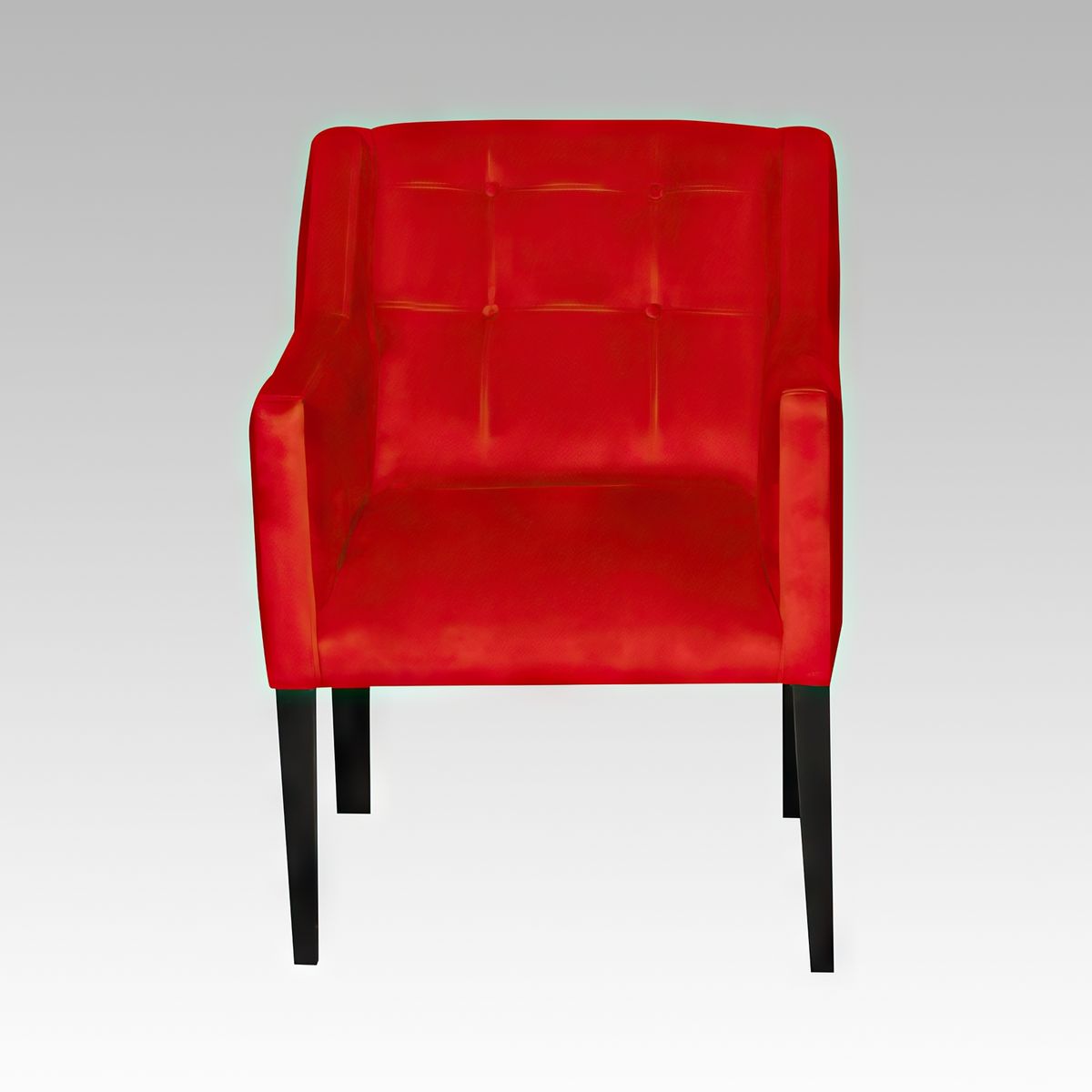 GENERICO - Poltrona Estilo Botón Reims - Rojo