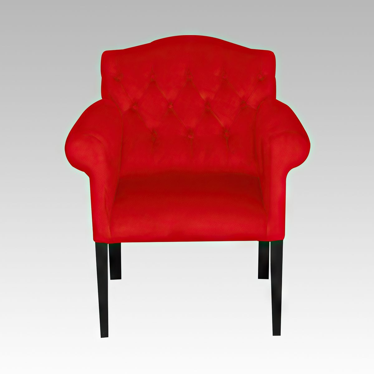 GENERICO - Poltrona Estilo Capitone Modelo Paris - Rojo