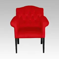 GENERICO - Poltrona Estilo Capitone Modelo Paris - Rojo
