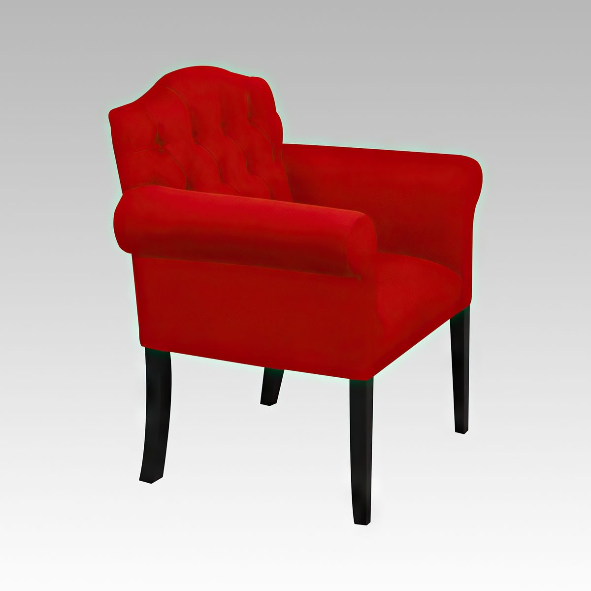 GENERICO - Poltrona Estilo Capitone Modelo Paris - Rojo