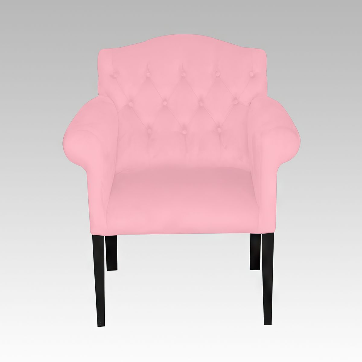 GENERICO - Poltrona Estilo Capitone Modelo Paris - Rosa