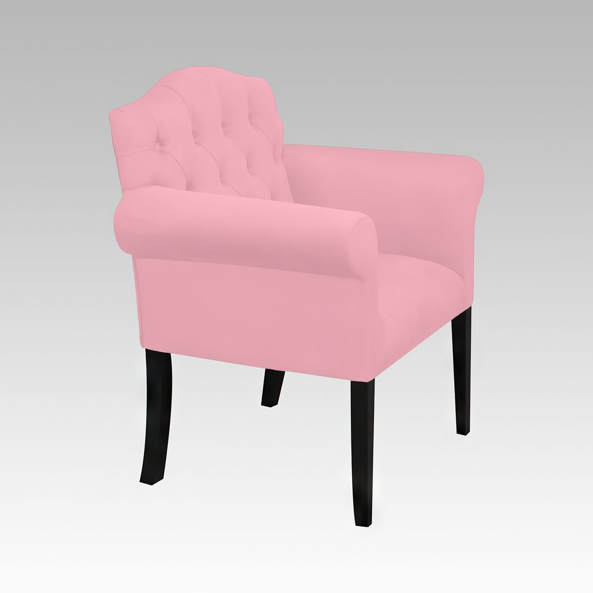 GENERICO - Poltrona Estilo Capitone Modelo Paris - Rosa