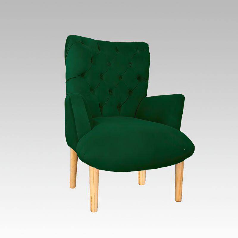 GENERICO - Poltrona Estilo Capitoné Newport - Verde