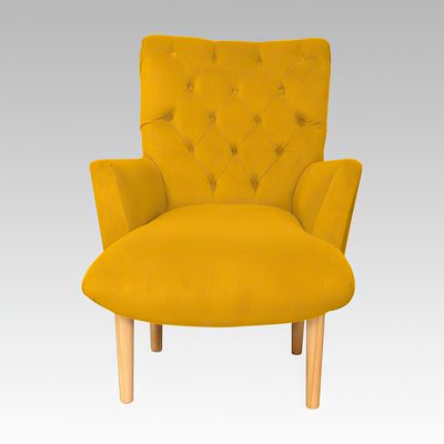 Imagen 2 del producto Poltrona Estilo Capitoné Newport - Amarillo