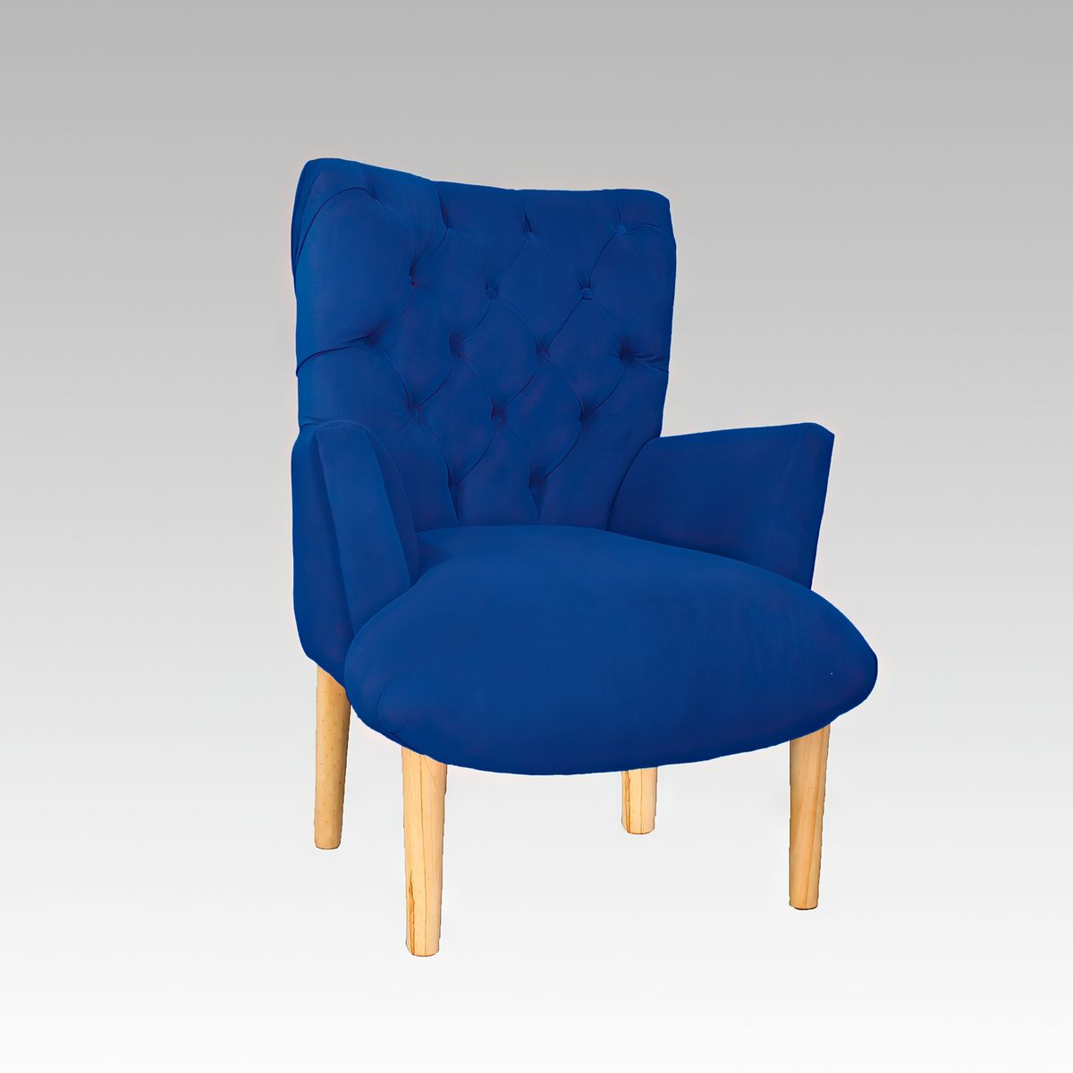 GENERICO - Poltrona Estilo Capitoné Newport - Azul