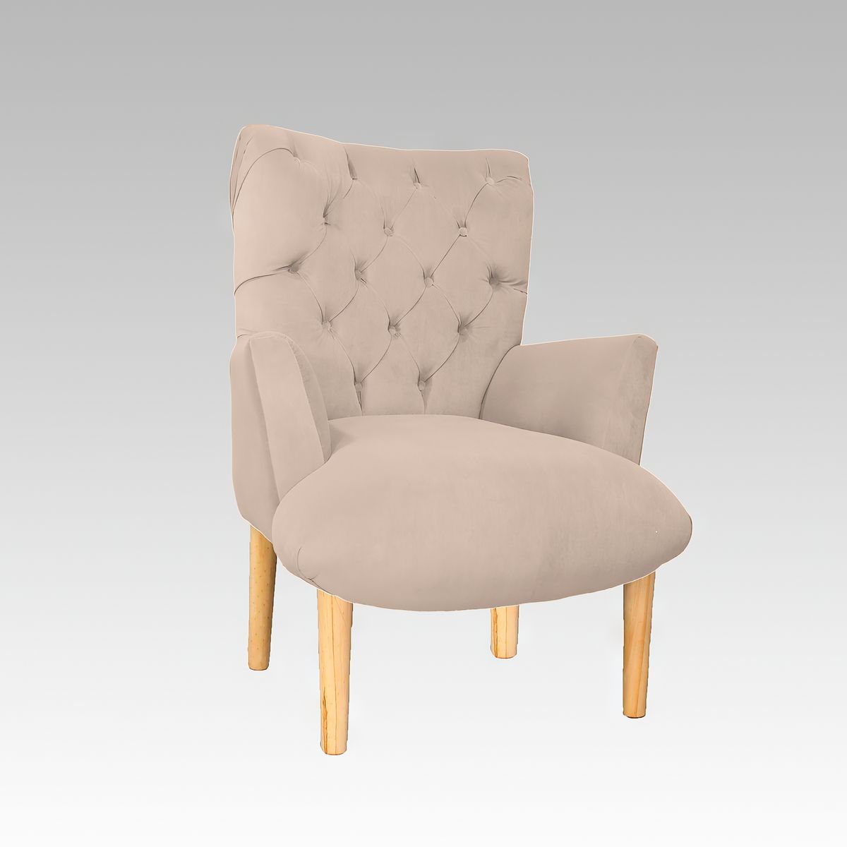 GENERICO - Poltrona Estilo Capitoné Newport - Beige