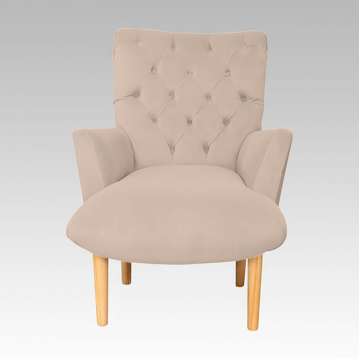 GENERICO - Poltrona Estilo Capitoné Newport - Beige