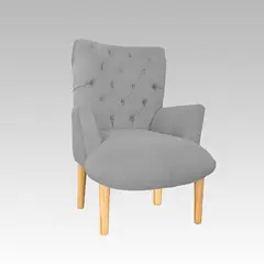 GENERICO - Poltrona Estilo Capitoné Newport - Gris