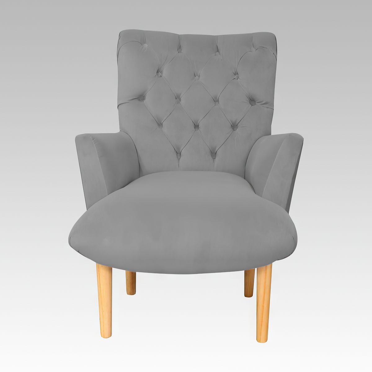 GENERICO - Poltrona Estilo Capitoné Newport - Gris