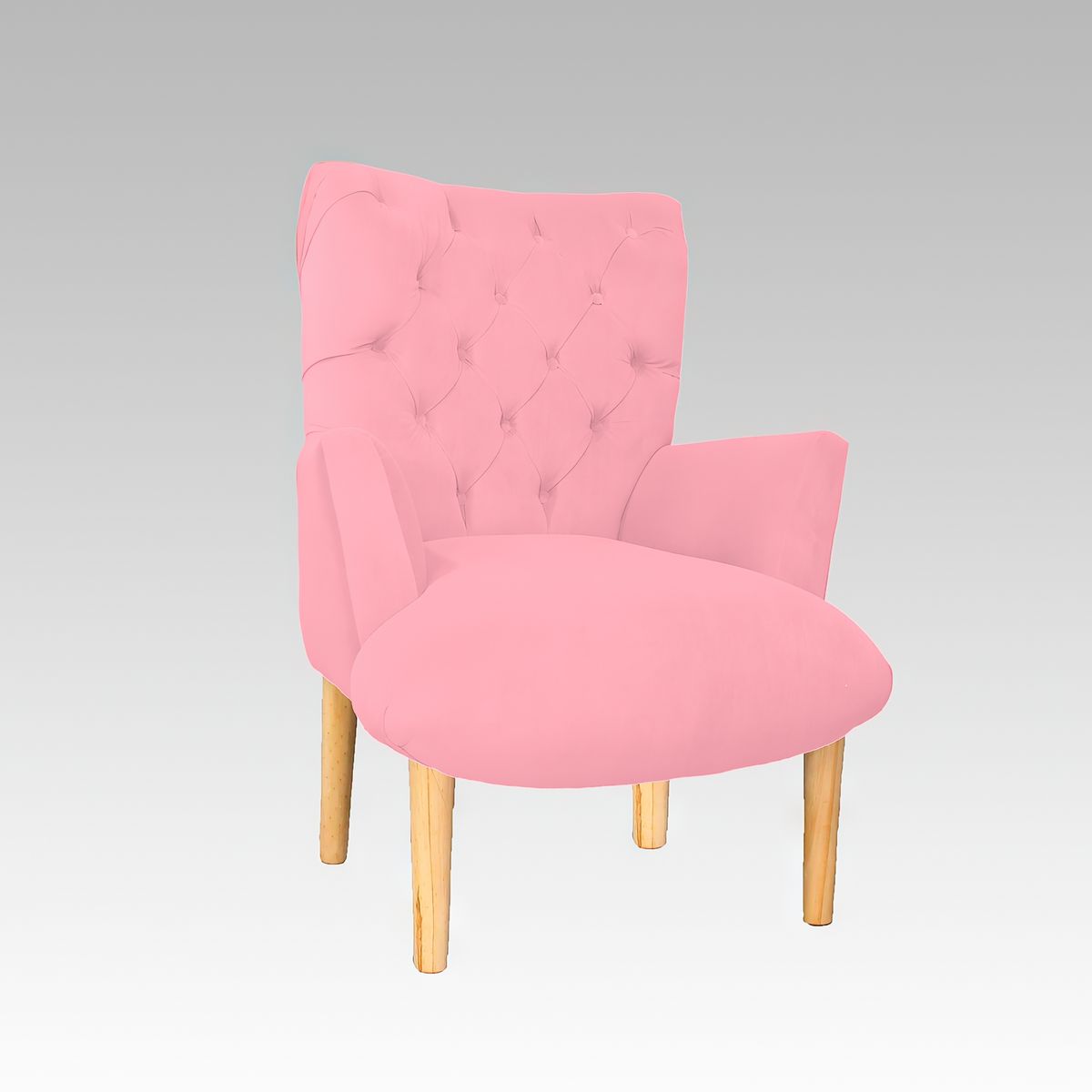 GENERICO - Poltrona Estilo Capitoné Newport - Rosa