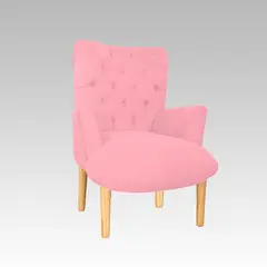 GENERICO - Poltrona Estilo Capitoné Newport - Rosa