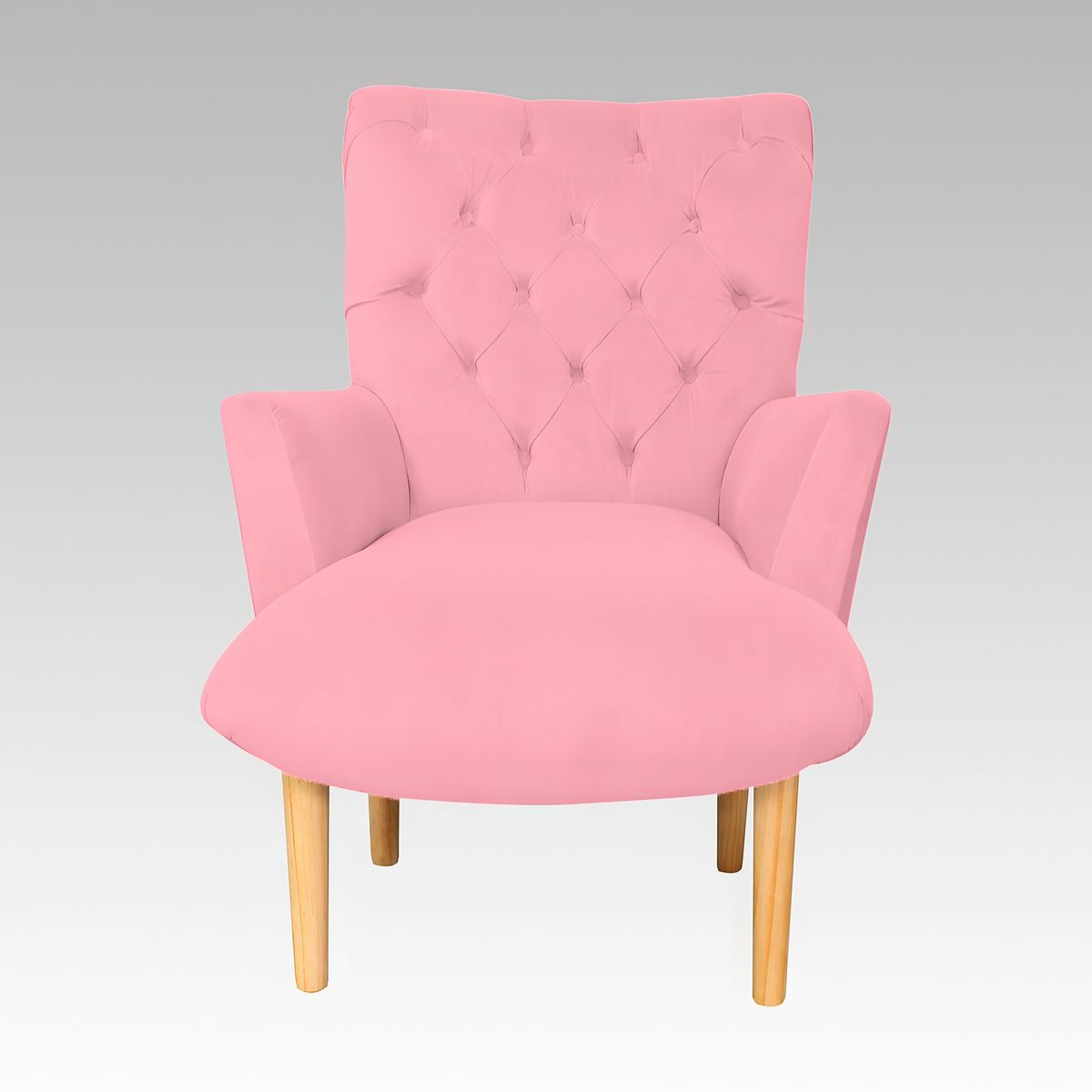 GENERICO - Poltrona Estilo Capitoné Newport - Rosa