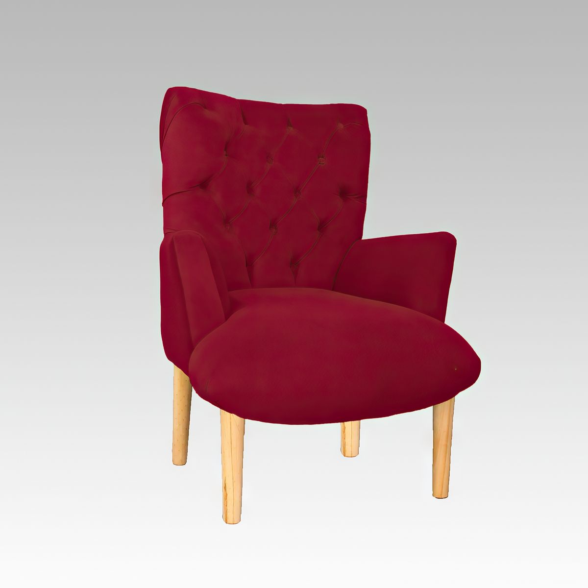 GENERICO - Poltrona Estilo Capitoné Newport - Vino