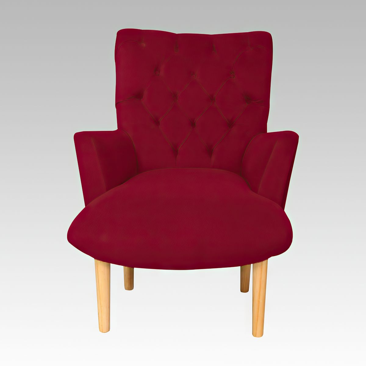 GENERICO - Poltrona Estilo Capitoné Newport - Vino