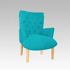 GENERICO - Poltrona Estilo Capitoné Newport - Turquesa