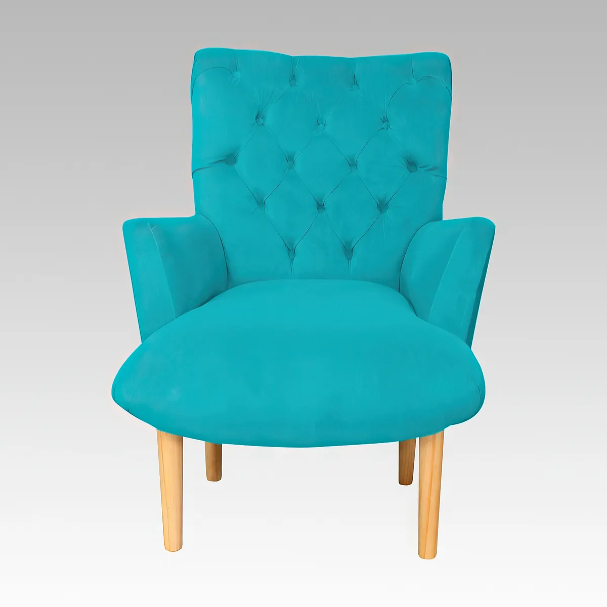 GENERICO - Poltrona Estilo Capitoné Newport - Turquesa