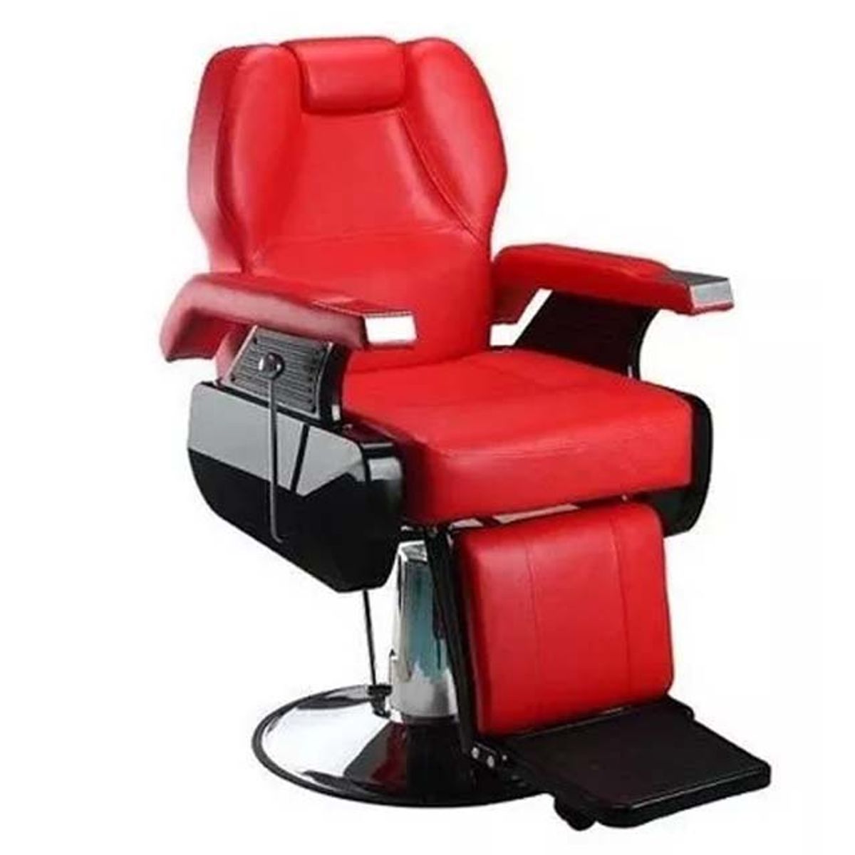 TODODESCUENTO - Sillón Barbero Peluq Profesional Rojo Incl Regulable