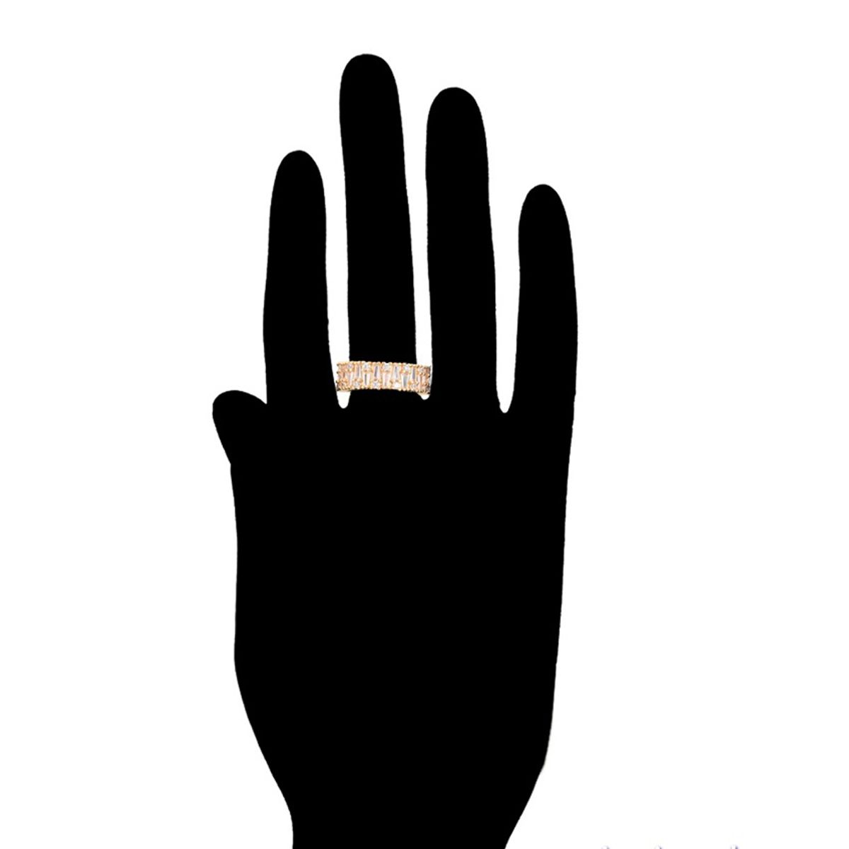 LUXURYJOYAS - Anillo Cristales Circones Aniversario Oro 18kt Exclusivo