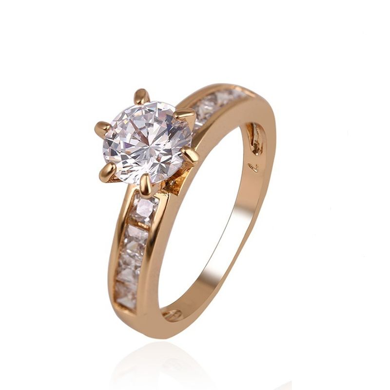 LUXURYJOYAS - Anillo Elegante Circones  Baño Oro 18kt Exclusivo