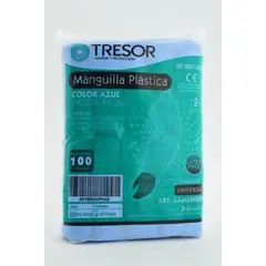 GENERICO - Manguilla Plástica Azul 46 cms.100 unidades - Tresor