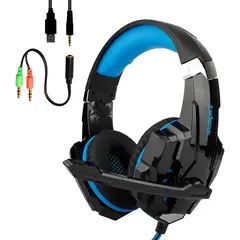 REDLEMON - Audífonos Gamer G9000 Sonido Hd 360° Micrófono Azul