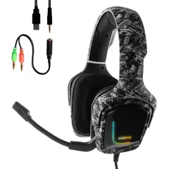 REDLEMON - Audifonos Gamer Pro-HD 360° PC LED Microfono G5000