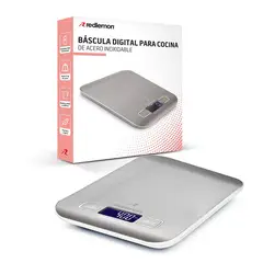 REDLEMON - Báscula Digital Cocina Gramera Acero Inoxidable 5kg