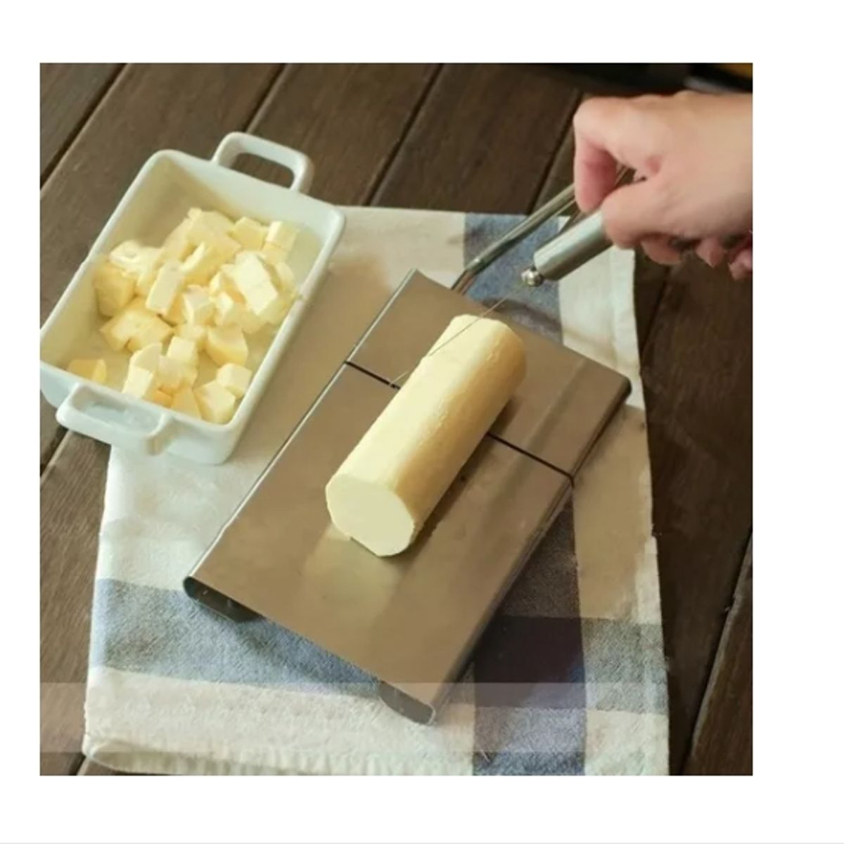 ESHOPANGIE - Tabla Cortador De Queso Multifuncional Acero Mantequilla
