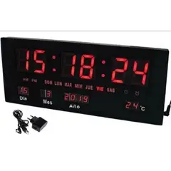 GENERICO - Reloj Mural Digital Led Con Termometro Y Alarma Melodías