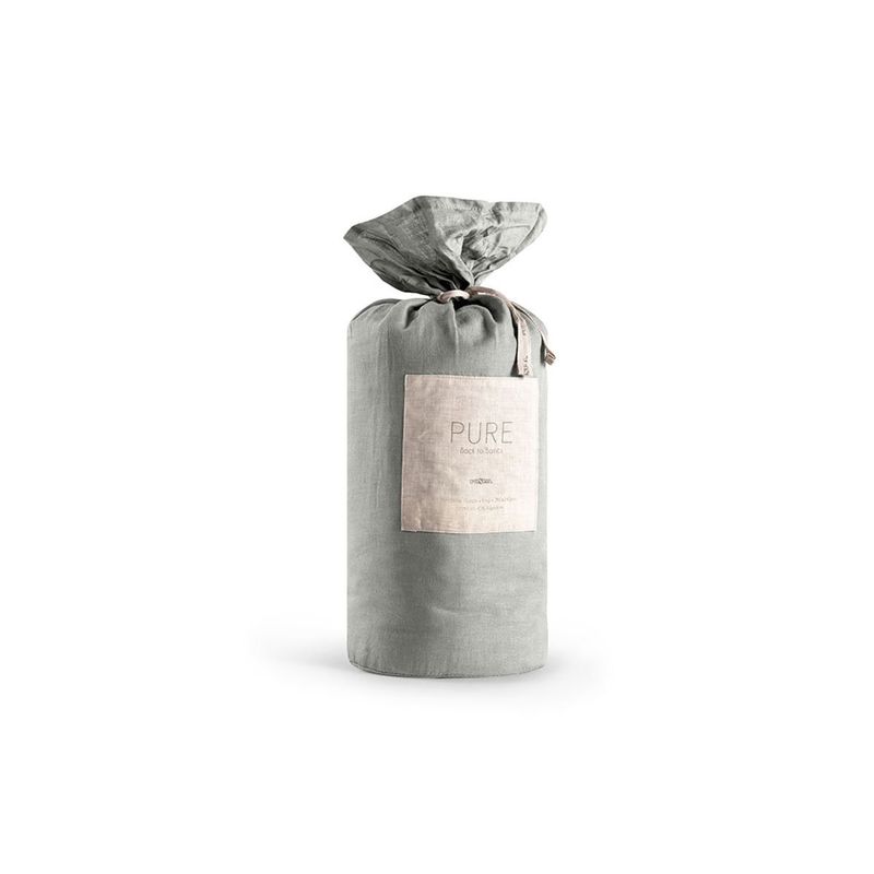 ROSEN - Funda Plumón Rosen Lino-Algodón Pure Liso Súper King Topo
