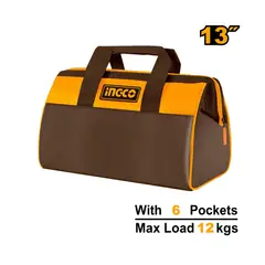 INGCO - Bolso Bolsa Para Herramientas 13 Pulgadas 6 Bolsillos