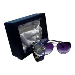 GENERICO - Set Regalo 2 Piezas Hombre Reloj Lentes De Sol 262284