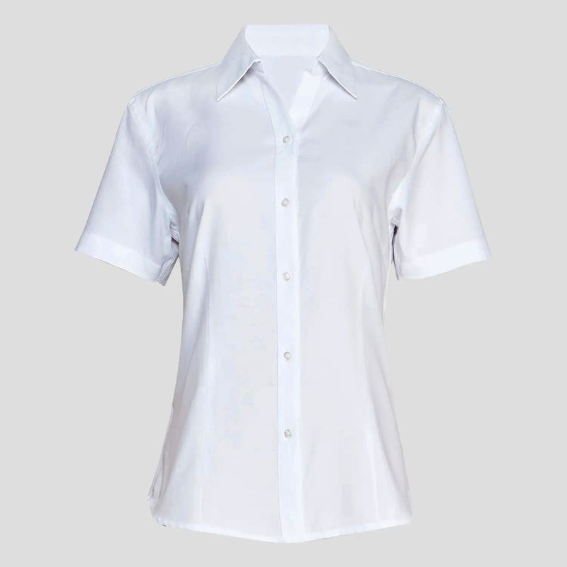 ANAFI - Blusa Blanca Oxford Manga Corta Anafi