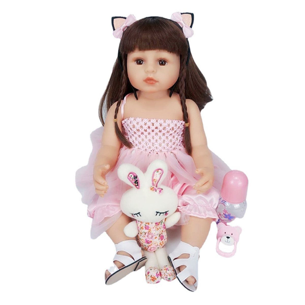 KUANGYE - Muñeca Reborn Bebé Realista De Silicona 55cm Entrega Inmedia