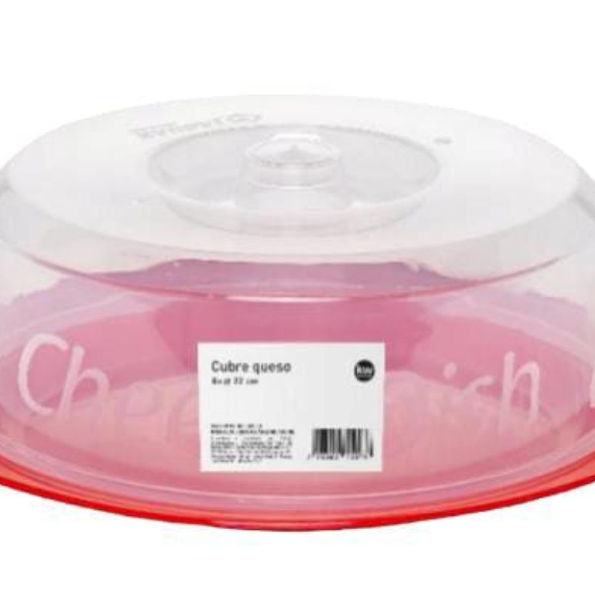 GENERICO - Porta Queso Plato con Tapa Plástico 22 X 8 Cm
