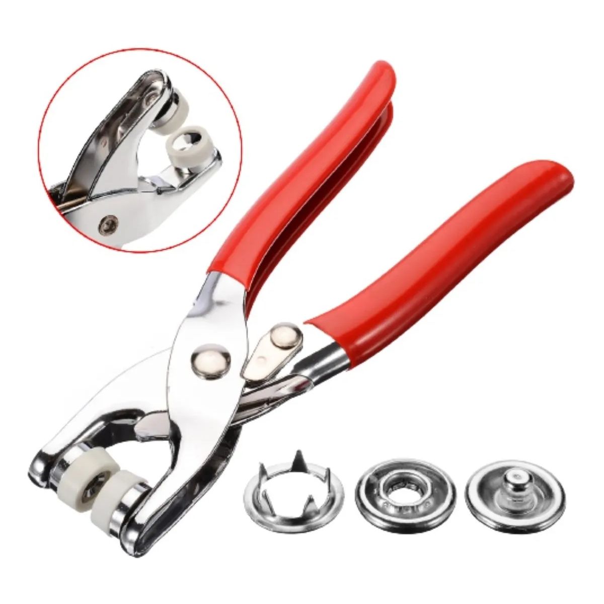 KUANGYE - Pinza Remachadora Para Broches Metalicos Mas 100 Broches