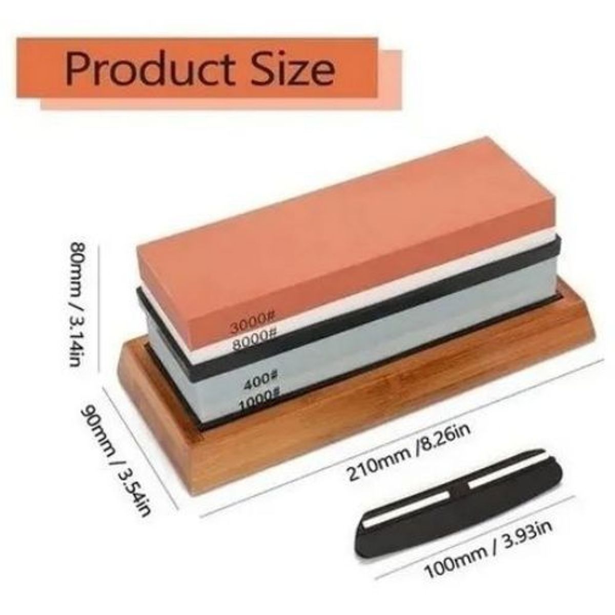 KUANGYE - Set Piedras De Afilar 4001000 30008000  Base Bambú  Guía