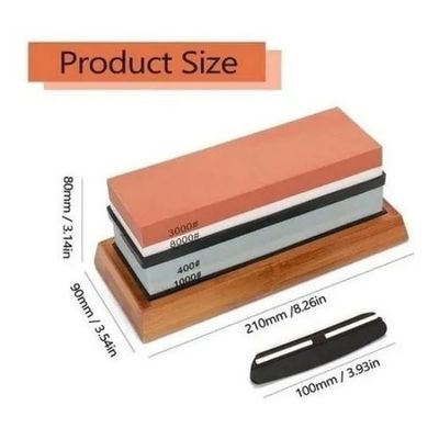 Imagen 2 del producto Set Piedras De Afilar 4001000 30008000 Base Bambú Guía