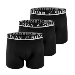 SHANDIAN - Pack de 3 Bóxer Algodón Hombre