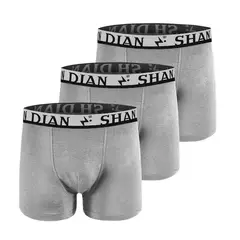 SHANDIAN - Pack 3 Bóxer Hombre Algodón Calzoncillos Nuevo