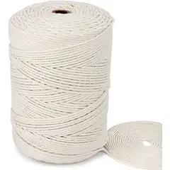 KUANGYE - Cordón Macramé Torcido 3mm 200 Metros 1kg 100% Algodón